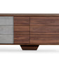 Nova Domus Palermo - Modern Italian Faux Concrete & Walnut Dresser | Modishstore | Dressers