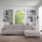 Divani Casa Paraiso - Modern RAF Fabric Grey Sectional Sofa | Sofas |   Modishstore 