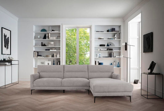 Divani Casa Paraiso - Modern RAF Fabric Grey Sectional Sofa | Sofas |   Modishstore 