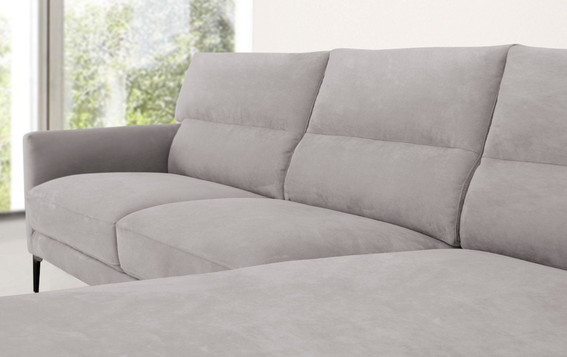 Divani Casa Paraiso - Modern RAF Fabric Grey Sectional Sofa | Sofas |   Modishstore  - 4