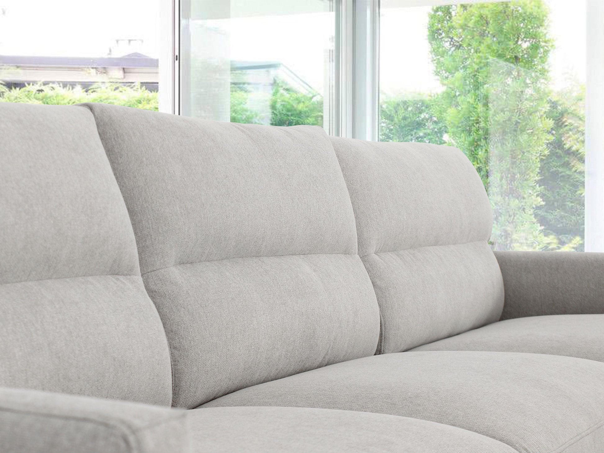 Divani Casa Paraiso - Modern RAF White Fabric Sectional Sofa-4