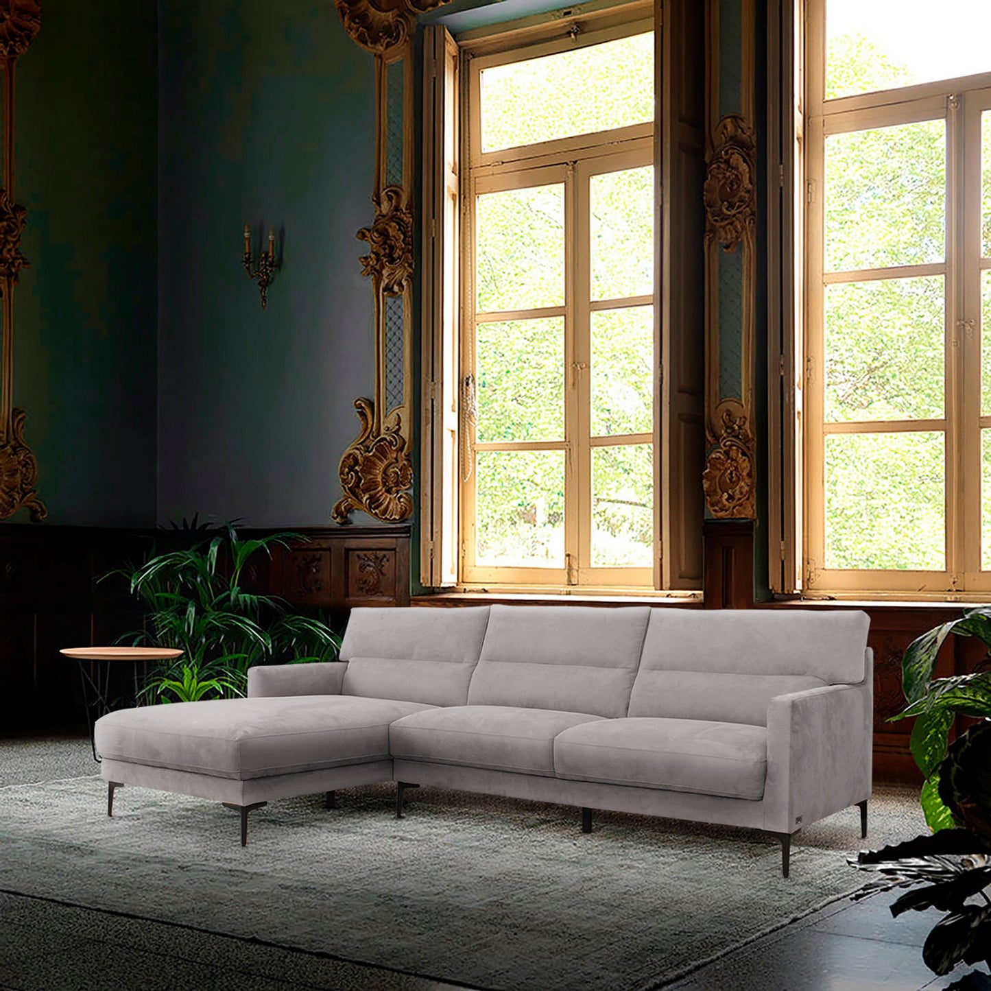 Divani Casa Paraiso - Modern LAF Fabric Grey Sectional Sofa | Sofas |   Modishstore  - 2