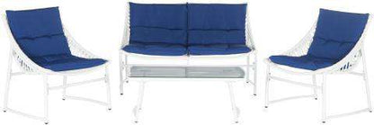 Safavieh Berkane 4 Pc Outdoor Set | Outdoor Sofas, Loveseats & Sectionals | Modishstore - 7