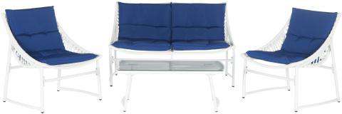 Safavieh Berkane 4 Pc Outdoor Set | Outdoor Sofas, Loveseats & Sectionals | Modishstore - 7