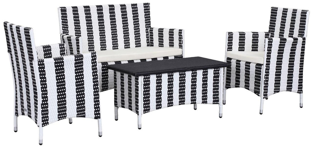 Safavieh Figueroa 4 Pc Outdoor Set | Outdoor Sofas, Loveseats & Sectionals | Modishstore - 6