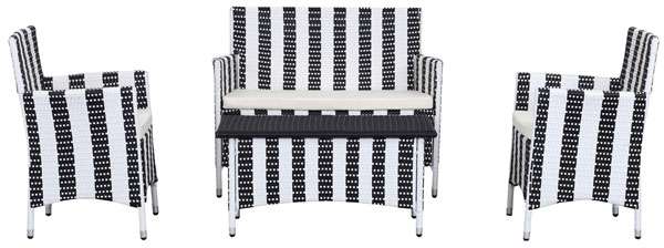 Safavieh Figueroa 4 Pc Outdoor Set | Outdoor Sofas, Loveseats & Sectionals | Modishstore - 1