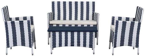 Safavieh Figueroa 4 Pc Outdoor Set | Outdoor Sofas, Loveseats & Sectionals | Modishstore - 7