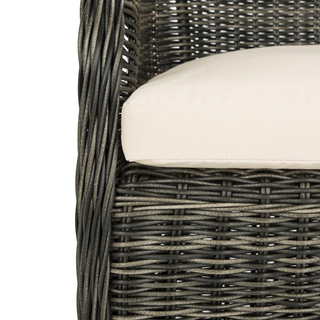 Safavieh Newton Wicker Arm Chair With Cushion | Armchairs |  Modishstore  - 4