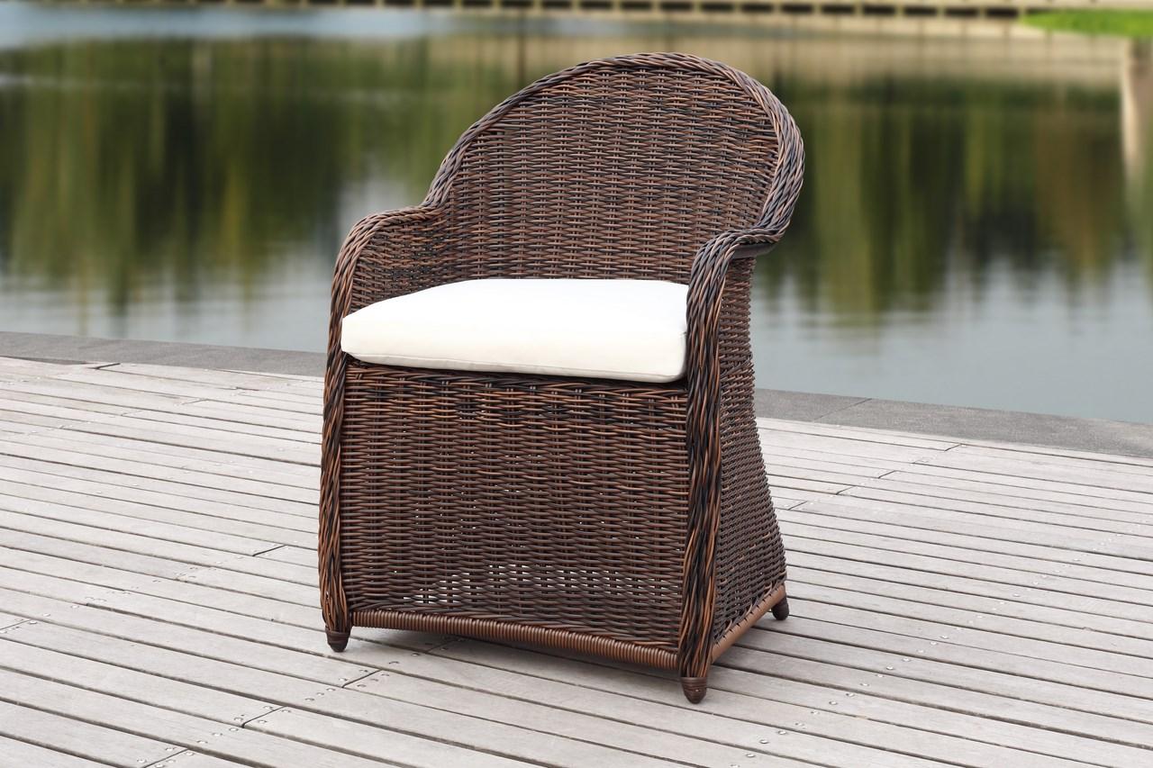 Safavieh Newton Wicker Arm Chair With Cushion | Armchairs |  Modishstore  - 6