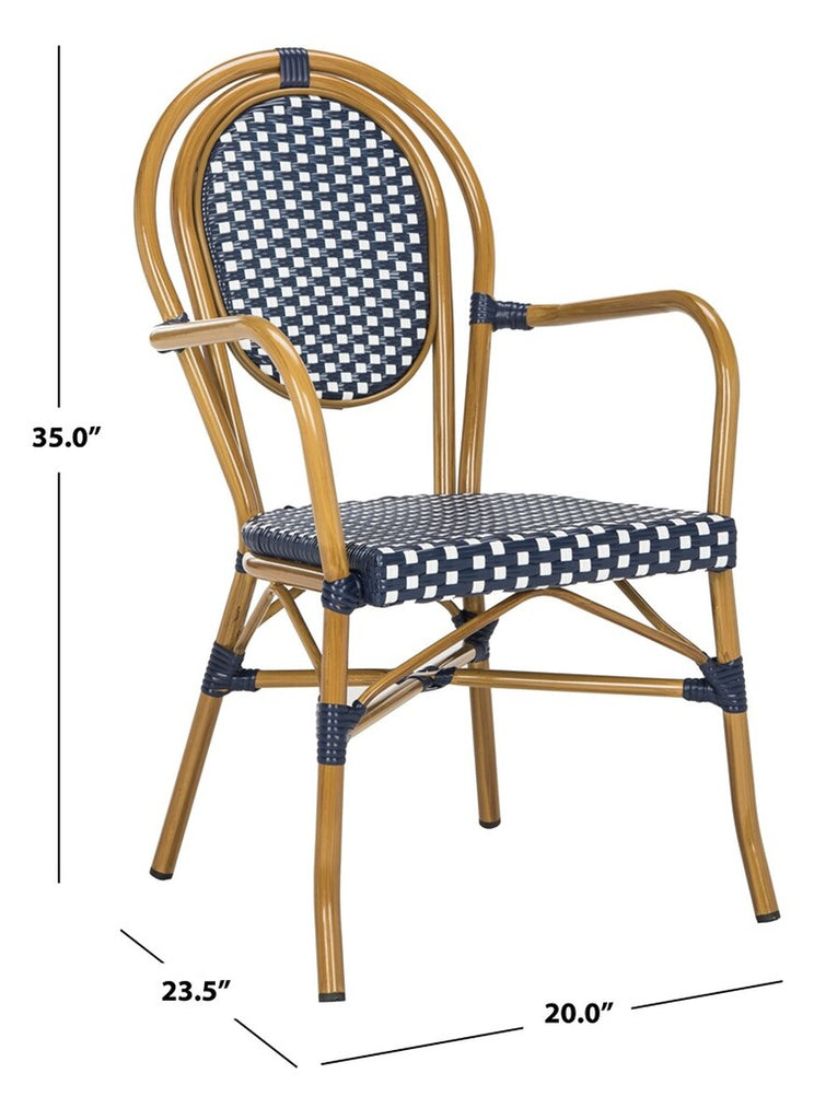 Safavieh Rosen French Bistro  Arm Chair | Outdoor Chairs | Modishstore - 3