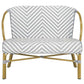 Safavieh Dandra Herringbone Rattan Settee | Outdoor Stools & Benches | Modishstore - 5