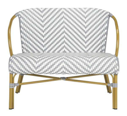 Safavieh Dandra Herringbone Rattan Settee | Outdoor Stools & Benches | Modishstore - 5