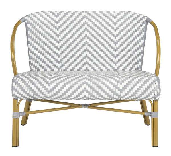 Safavieh Dandra Herringbone Rattan Settee | Outdoor Stools & Benches | Modishstore - 5