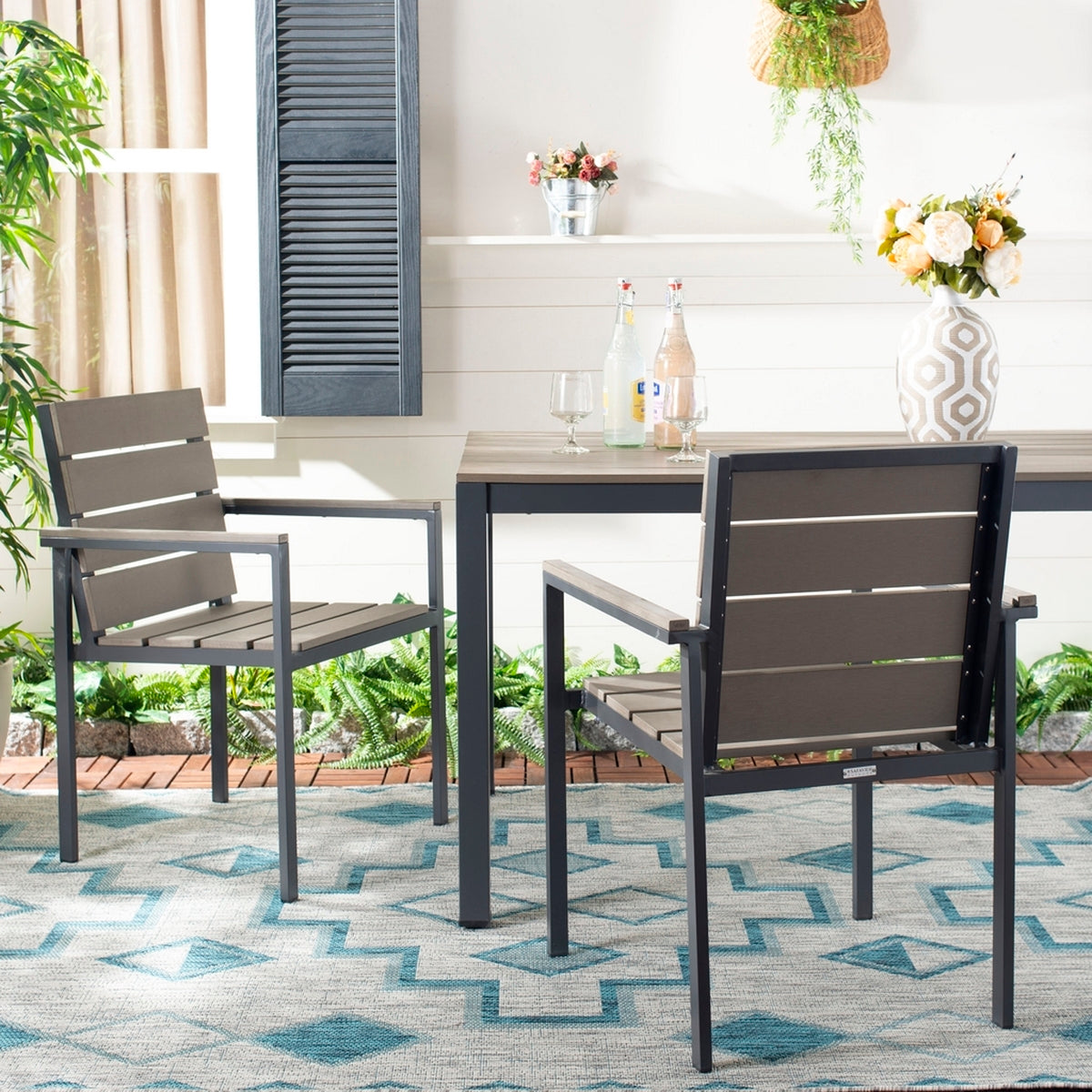 Safavieh Beldan Stackable Chair | Outdoor Chairs | Modishstore - 1