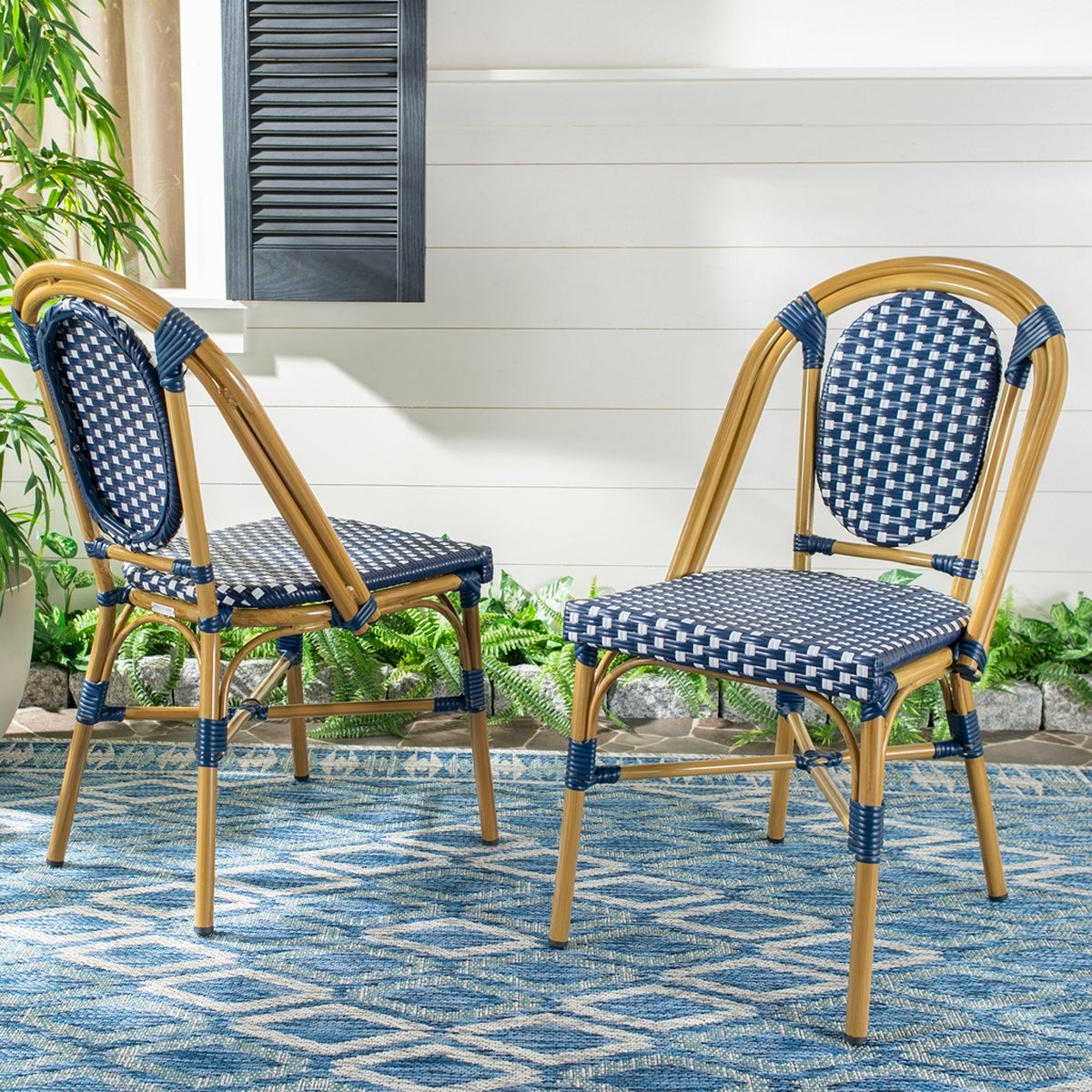 Safavieh Lenda French Stackable Bistro Chair | Outdoor Chairs | Modishstore - 1