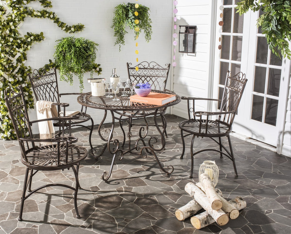 Safavieh Thessaly 5 Piece Set | Outdoor Dining Sets | Modishstore - 5