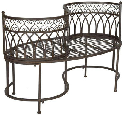 Safavieh Lara Kissing Bench | Outdoor Stools & Benches |  Modishstore  - 4