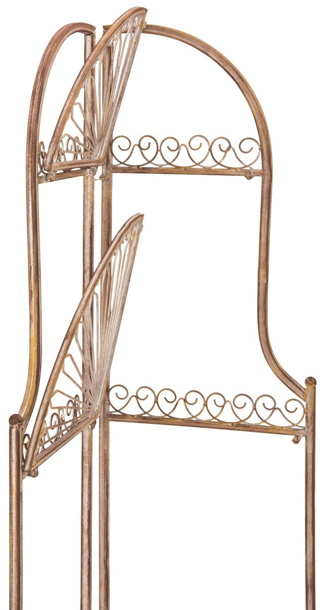 Safavieh Abarrane Wrought Iron 4 Tier Outdoor Corner Shelf | Shelves & Shelving Units |  Modishstore  - 3