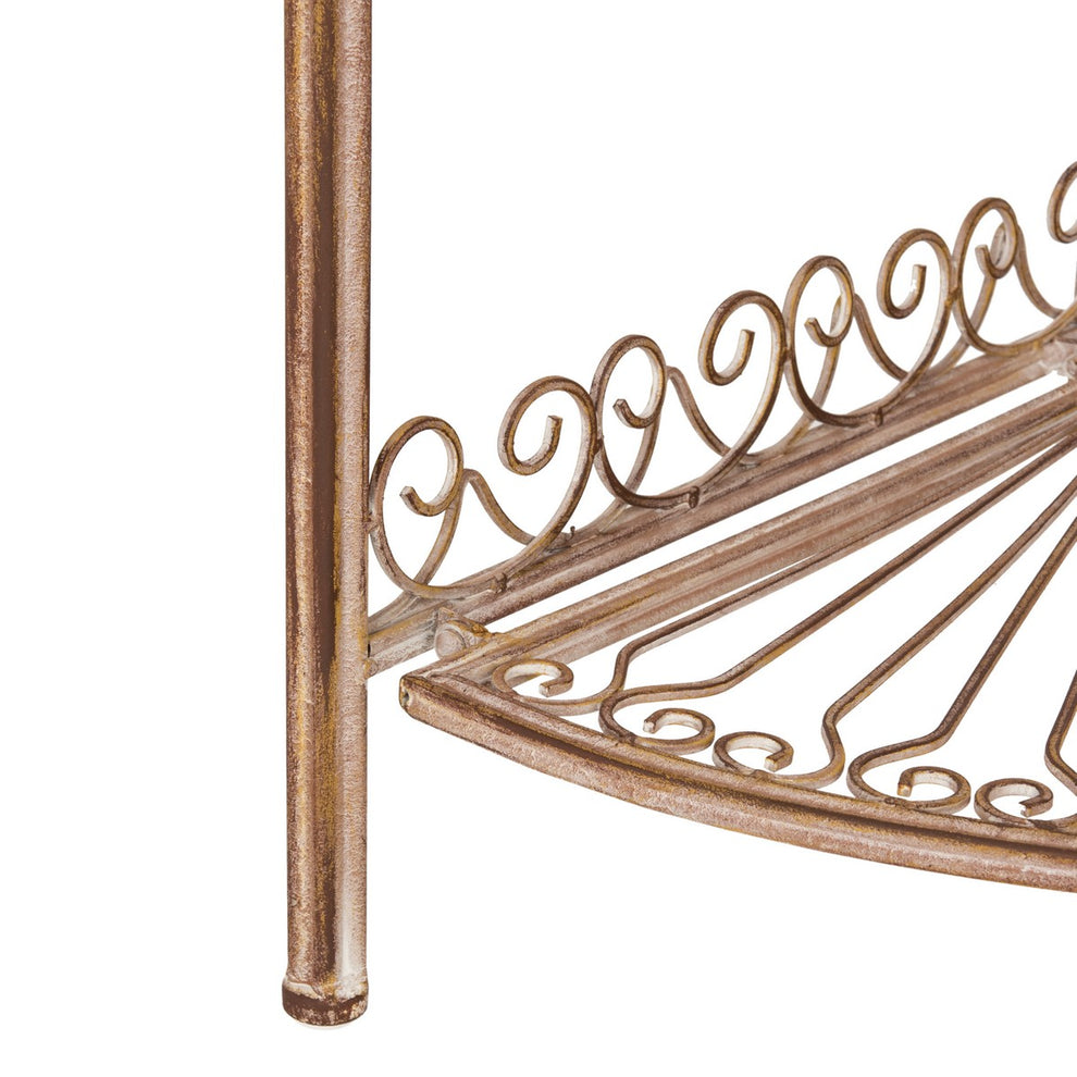 Safavieh Abarrane Wrought Iron 4 Tier Outdoor Corner Shelf | Shelves & Shelving Units |  Modishstore  - 4