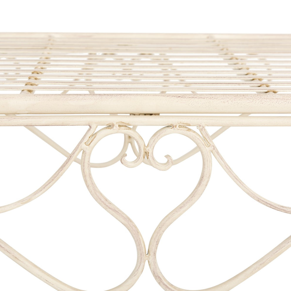 Safavieh Adina Wrought Iron 51.25-Inch W Outdoor Garden Bench | Outdoor Stools & Benches | Modishstore - 3