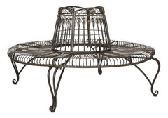 Safavieh Ally Darling Wrought Iron 60.25-Inch W Outdoor Tree Bench