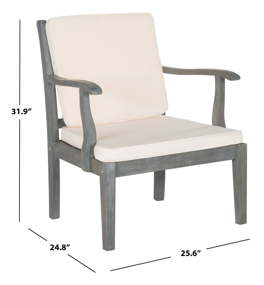 Safavieh Bradbury 4Pc Outdoor Living Set | Outdoor Sofas, Loveseats & Sectionals | Modishstore - 8