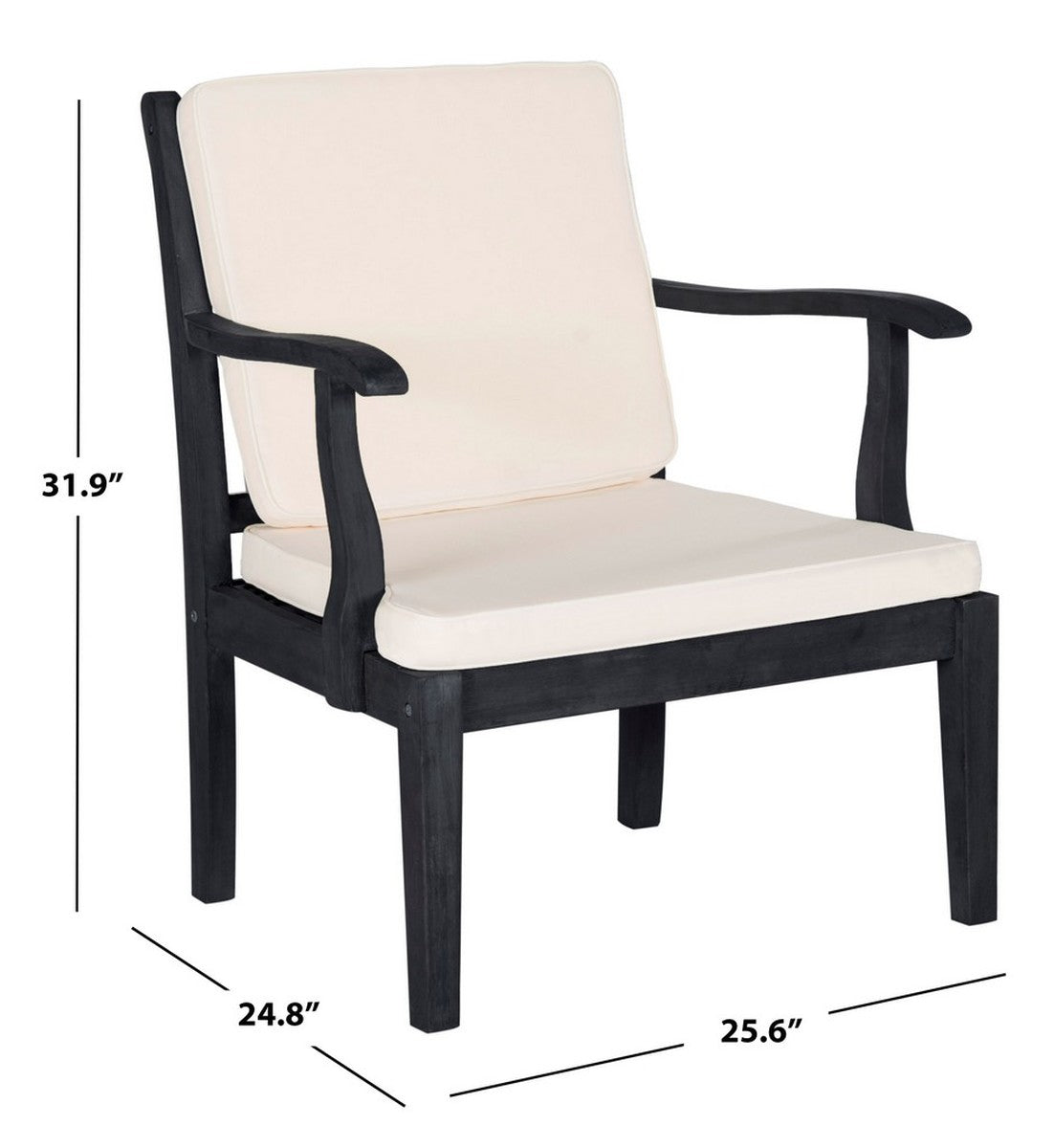 Safavieh Bradbury 4Pc Outdoor Living Set | Outdoor Sofas, Loveseats & Sectionals | Modishstore - 9