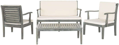 Safavieh Fresno 4Pc Outdoor Living Set | Outdoor Sofas, Loveseats & Sectionals | Modishstore - 4
