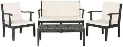 Safavieh Fresno 4Pc Outdoor Living Set | Outdoor Sofas, Loveseats & Sectionals | Modishstore - 5