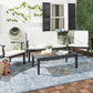 Safavieh Fresno 4Pc Outdoor Living Set | Outdoor Sofas, Loveseats & Sectionals | Modishstore - 7