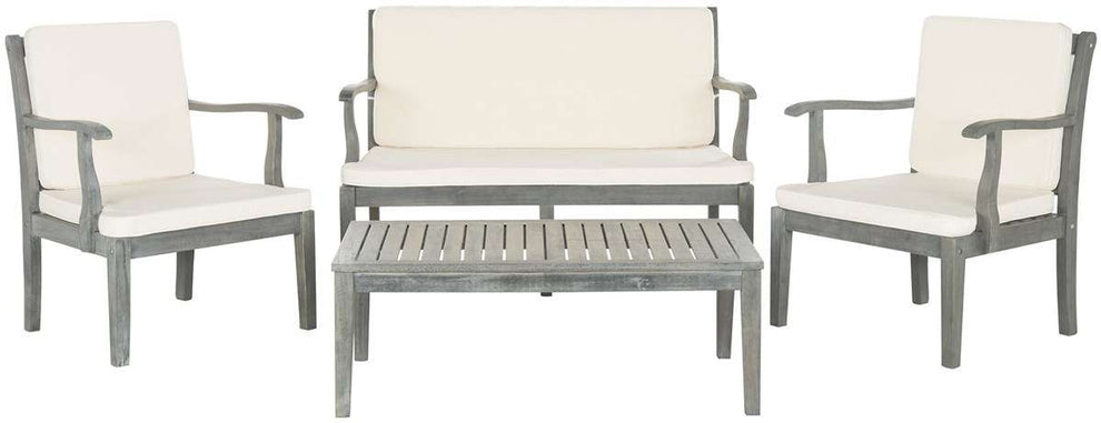 Safavieh Montclair 4Pc Outdoor Living Set | Outdoor Sofas, Loveseats & Sectionals | Modishstore - 4