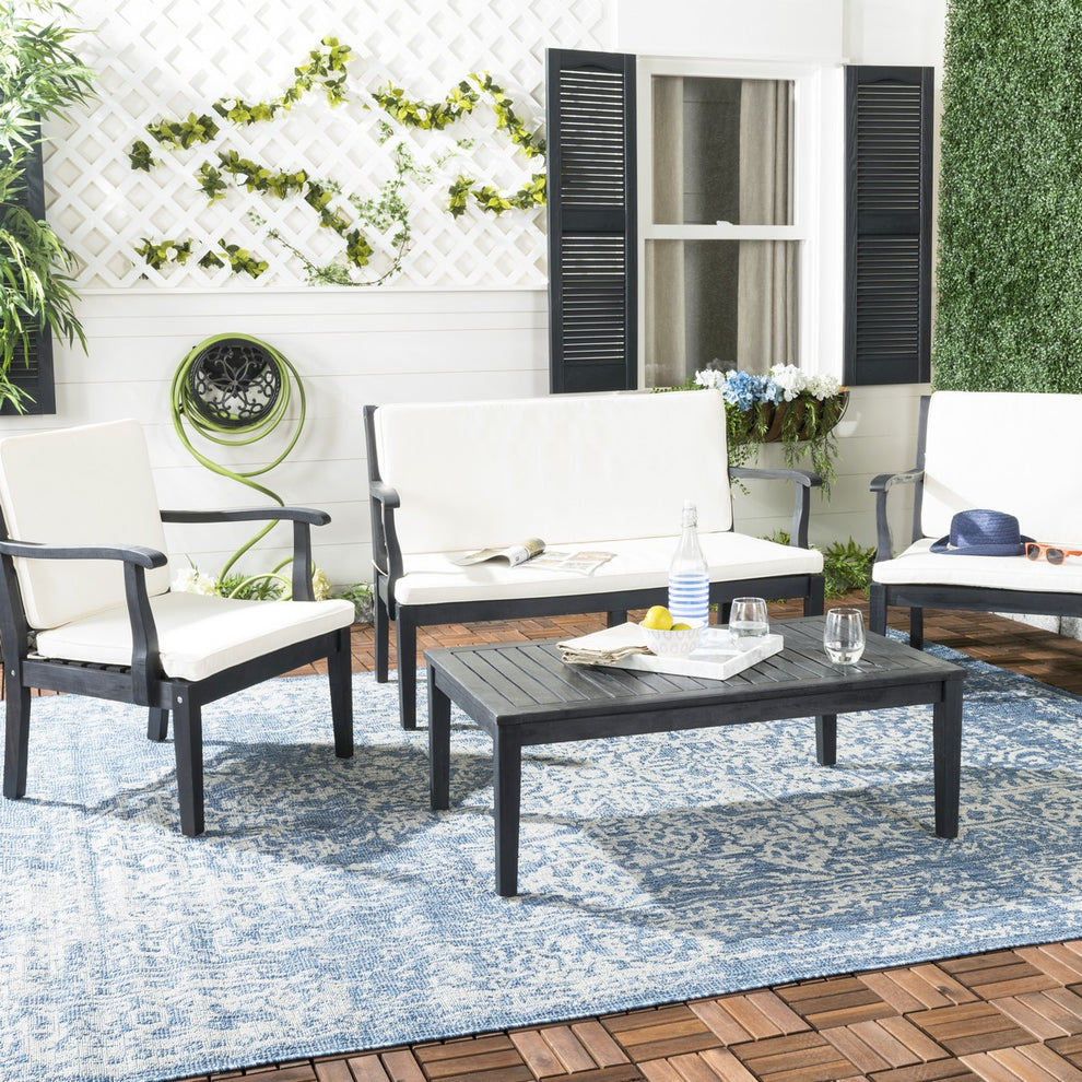Safavieh Del Mar 4 Pc Outdoor Set | Outdoor Sofas, Loveseats & Sectionals | Modishstore - 8