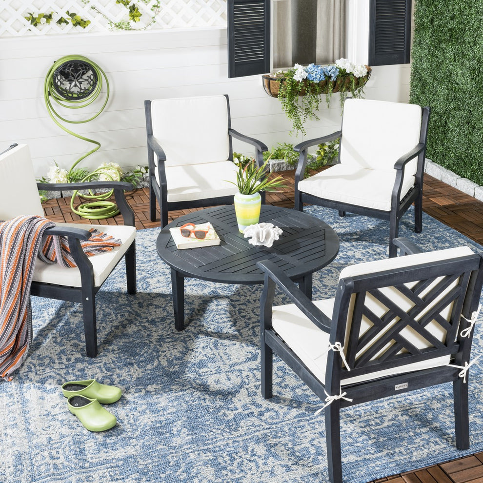 Safavieh Colfax 5 Pc Coffee Set | Outdoor Sofas, Loveseats & Sectionals | Modishstore - 5