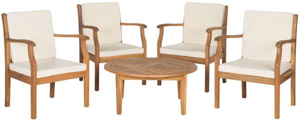 Safavieh Colfax 5 Pc Coffee Set | Outdoor Sofas, Loveseats & Sectionals | Modishstore - 1