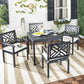 Safavieh Bradbury 5 Pc Dining Set | Outdoor Dining Sets | Modishstore - 6