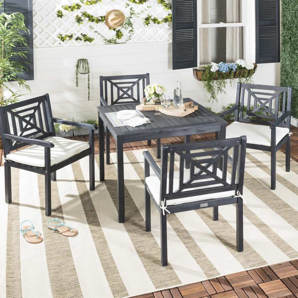 Safavieh Del Mar 5 Pc Dining Set | Outdoor Dining Sets | Modishstore - 6