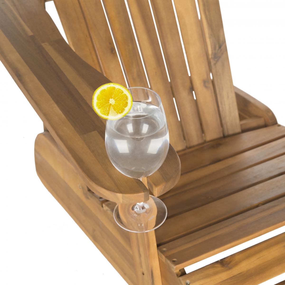 Safavieh Vista Wine Glass Holder Adirondack Chair | Side Chairs |  Modishstore  - 5