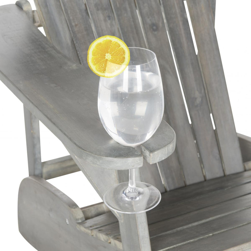 Safavieh Vista Wine Glass Holder Adirondack Chair | Outdoor Chaise Lounges | Modishstore - 6