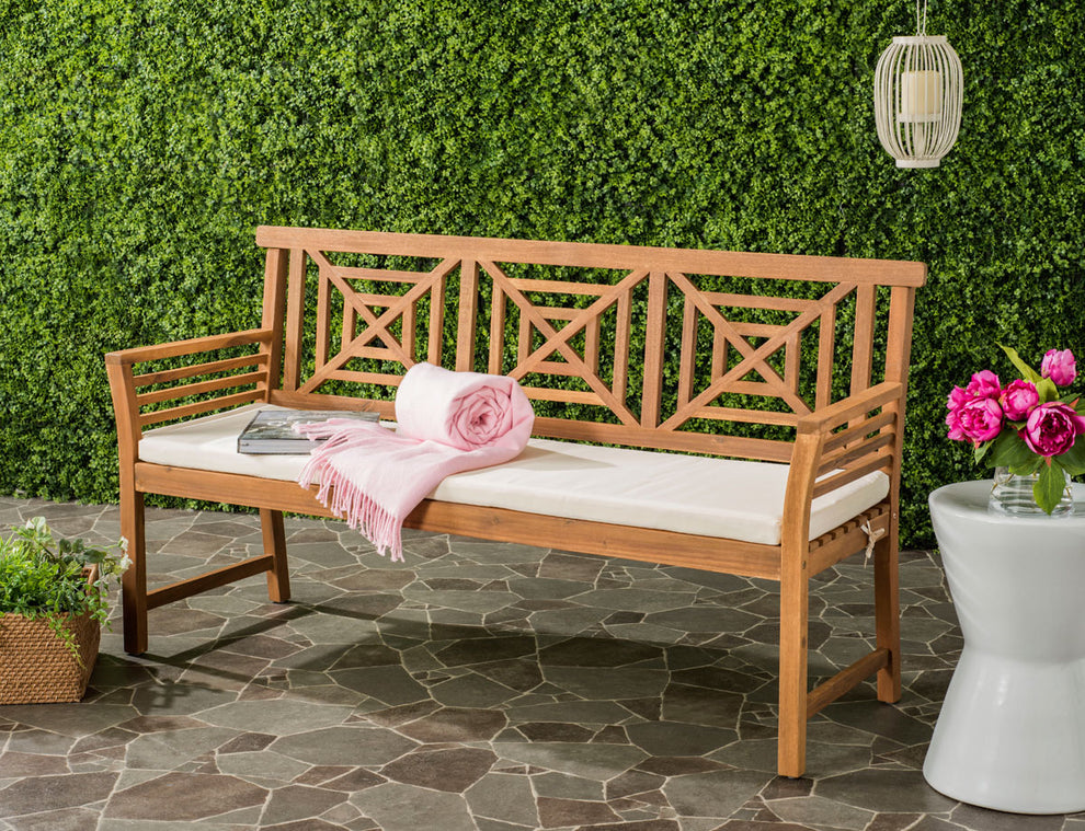 Safavieh Del Mar 3 Seat Bench | Outdoor Stools & Benches | Modishstore - 1