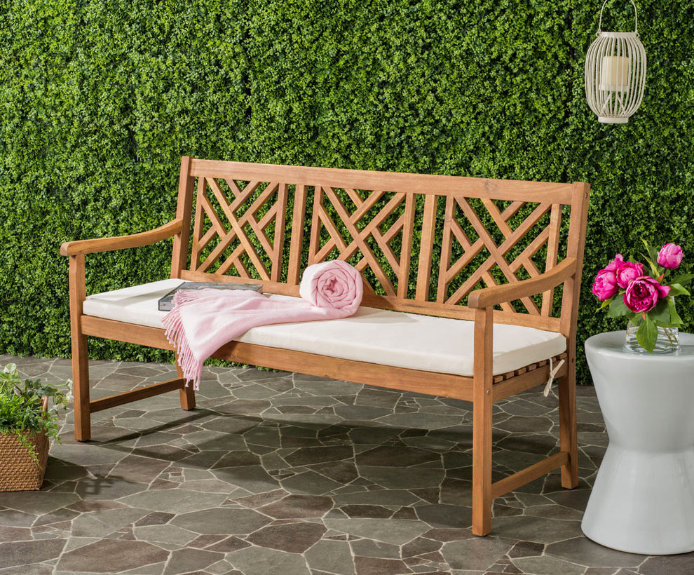 Safavieh Bradbury 3 Seat Bench | Outdoor Stools & Benches | Modishstore - 1