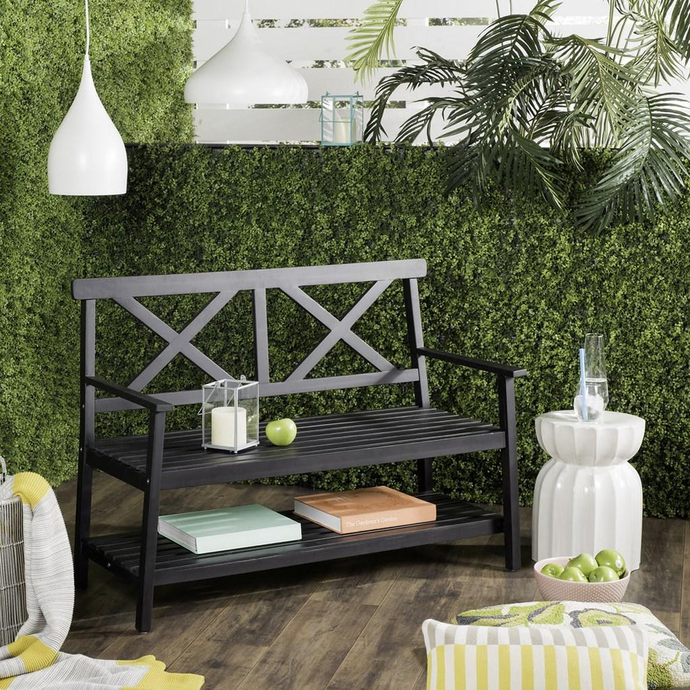 Safavieh Mayer 49.21-Inch W Outdoor Bench | Outdoor Stools & Benches | Modishstore - 1