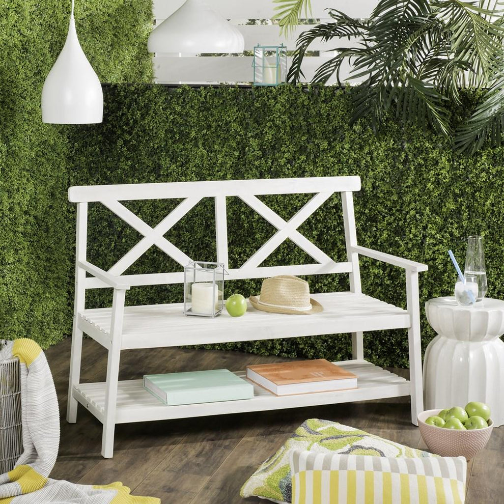 Safavieh Mayer 49.21-Inch W Outdoor Bench | Outdoor Stools & Benches | Modishstore - 8