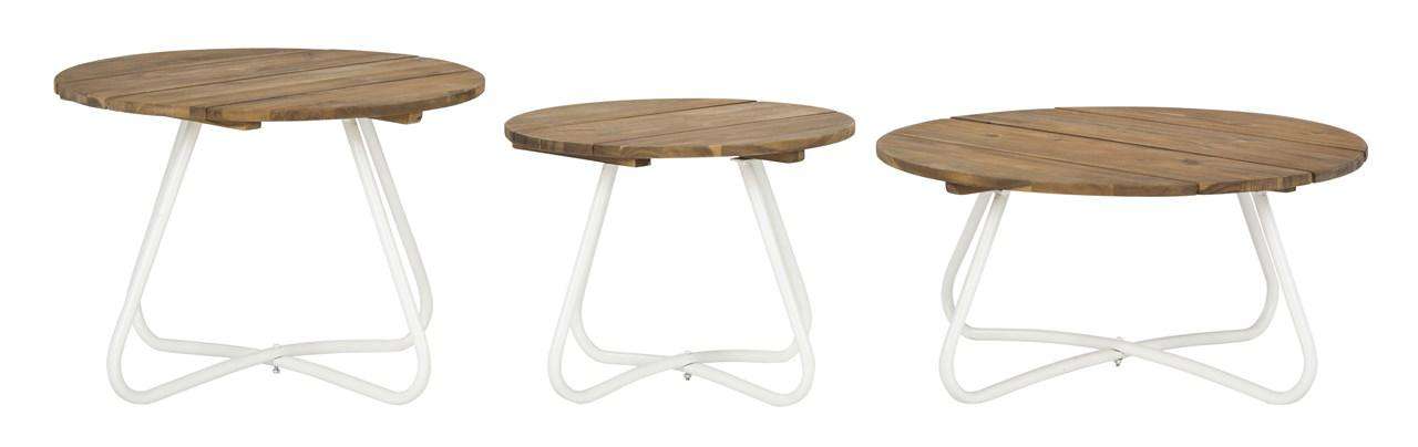 Safavieh Henderson 3Pc Wood Top Coffee Table | Outdoor Patio |  Modishstore  - 2