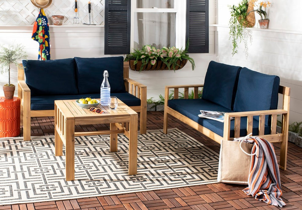 Safavieh Lardner Living Set | Outdoor Sofas, Loveseats & Sectionals | Modishstore - 5