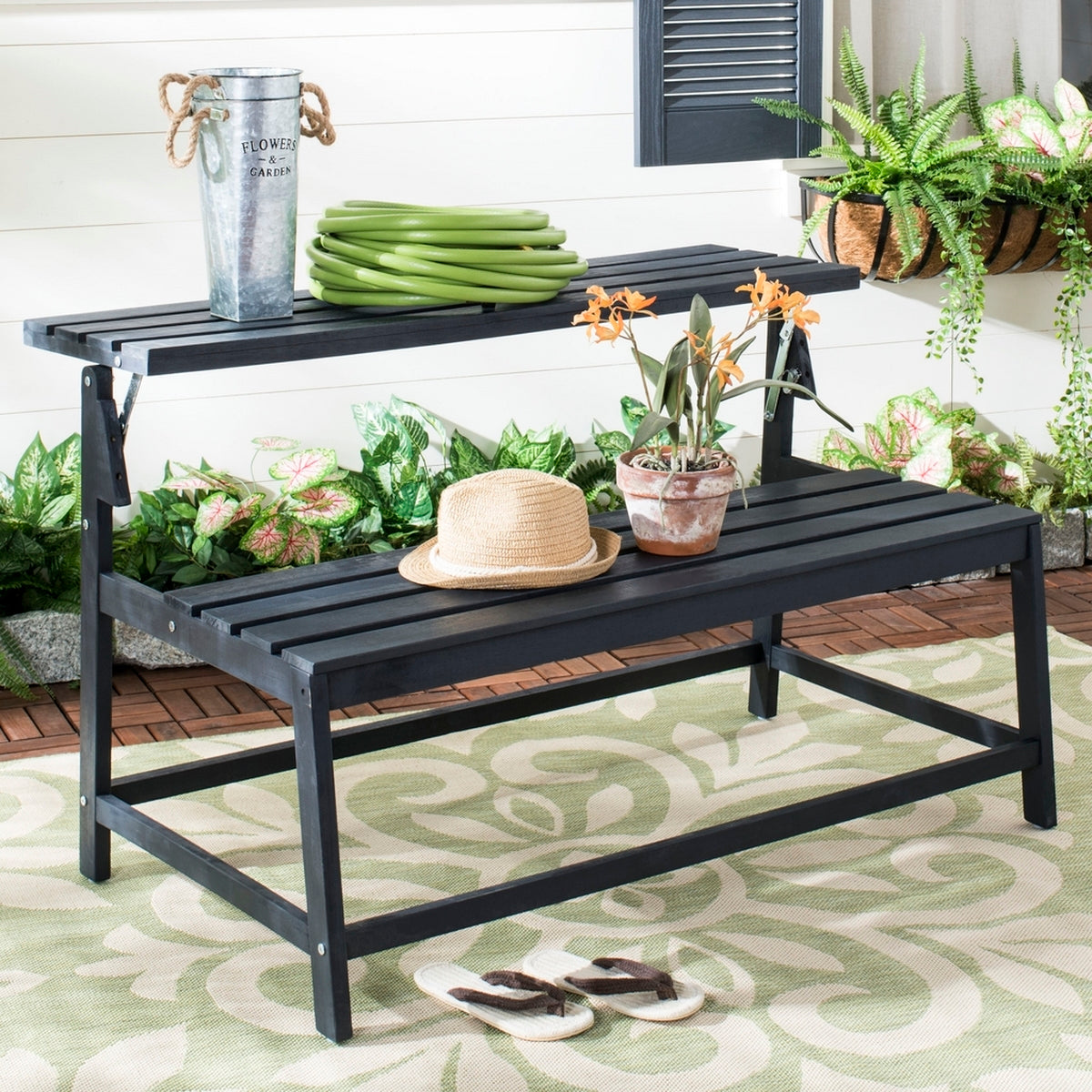 Safavieh Ruben Balcony Bench And Table | Outdoor Stools & Benches | Modishstore - 8