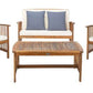 Safavieh Rocklin 4 Pc Outdoor Set | Outdoor Sofas, Loveseats & Sectionals | Modishstore - 3