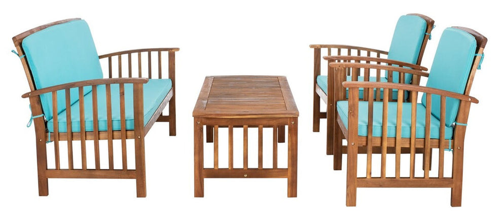 Safavieh Rocklin 4 Pc Outdoor Set | Outdoor Sofas, Loveseats & Sectionals |  Modishstore  - 22
