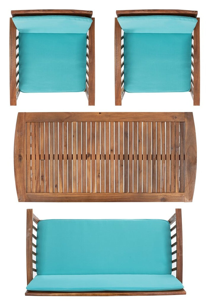 Safavieh Rocklin 4 Pc Outdoor Set | Outdoor Sofas, Loveseats & Sectionals |  Modishstore  - 15