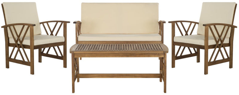 Safavieh Fontana 4 Pc Outdoor Set | Outdoor Sofas, Loveseats & Sectionals |  Modishstore  - 2