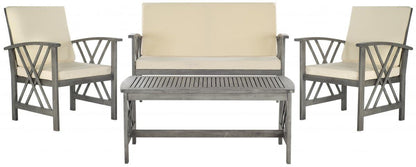 Safavieh Fontana 4 Pc Outdoor Set | Outdoor Sofas, Loveseats & Sectionals |  Modishstore  - 6